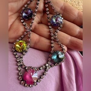 TOVA Jewelry multi colored 1/2” crystals